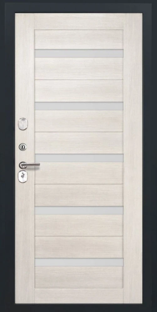 Входная дверь ДвериПРО L Термо СБ-1 (ст. белое, 16мм, беленый дуб) DPRO200512 внутренняя сторона
