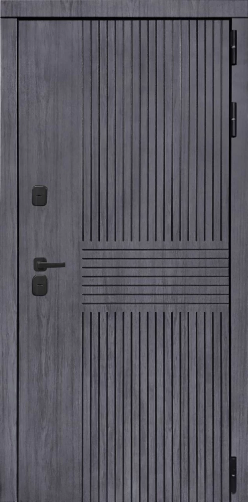 Входная дверь ДвериПРО Берген ФЛ-256 (10мм, бетон пепельный) DPRO196482 внешняя сторона