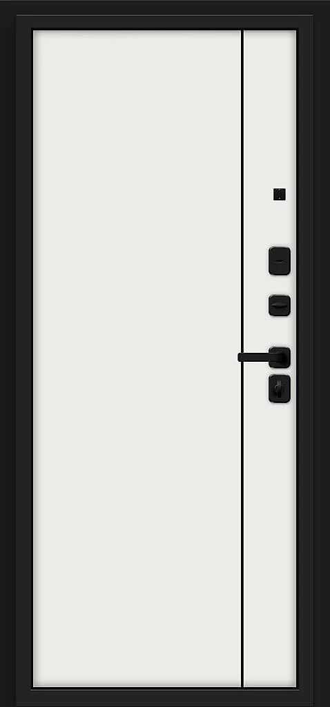 Входная дверь Optim Z-2 Нео Муар черный/Белый BR6179 внутренняя сторона